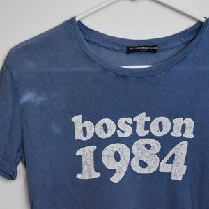 Faded Dusty Blue Boston Soft Short Sleeve